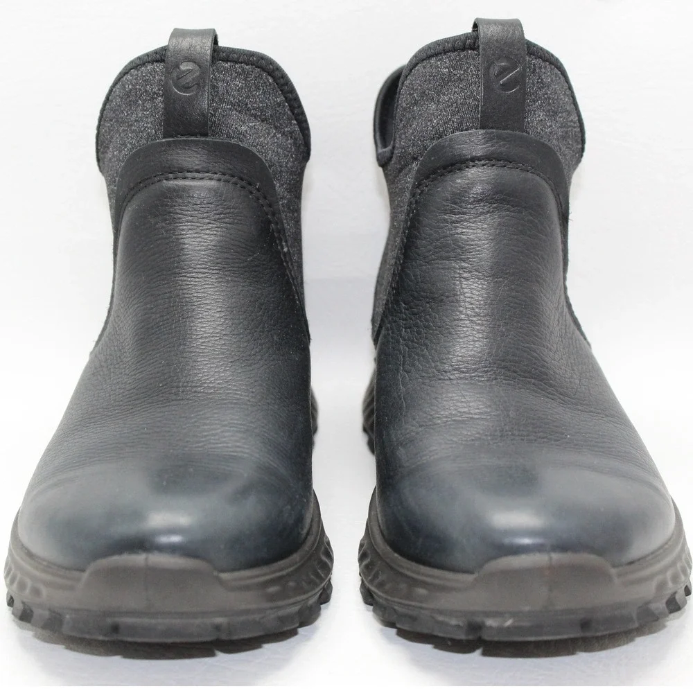 ECCO Exostrike Gore-Tex‎ Yak Leather Boots Black/Dark Shadow Waterproof Womens 6